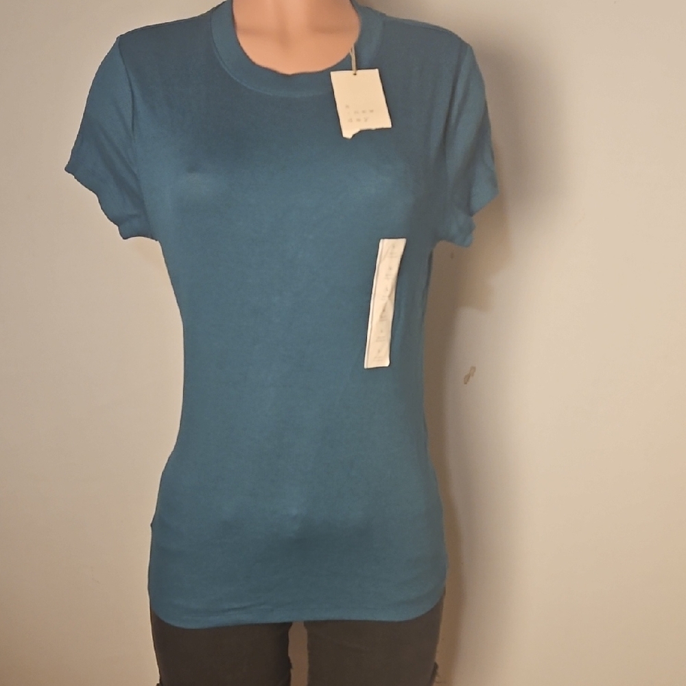 A New Day Teal Short Sleeve Tee